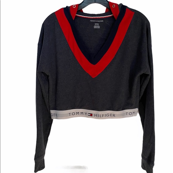 TOMMY HILFIGER CROPPED HOODIE - Picture 2 of 8